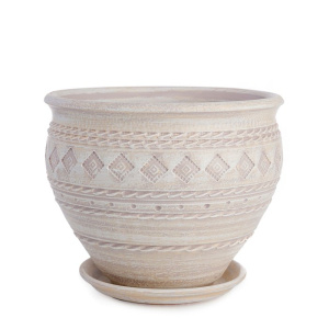 Горшок Кружева капучино чугунок 2.6л d21h17см купить