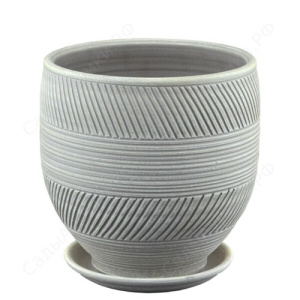 Горшок Страйп капучино овал d15h16см 2.5л купить