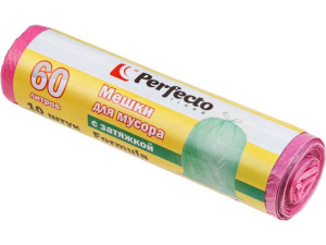 Мешки 60л д/мусора Formula с затяжкой,10шт, PERFECTO LINEA купить