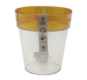 Кашпо Протея 1.4л прозрачный-янтарный d13.5 h15 купить