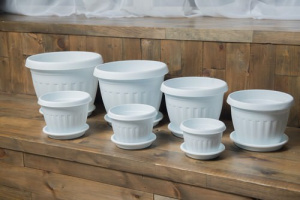 Кашпо с поддоном "Афродита"-5 4.8л белое купить