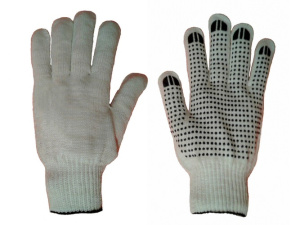 Перчатки х/б 10кл. ПРЕМИУМ с ПВХ/черный манжет купить