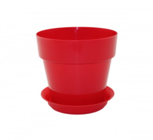 Кашпо Протея 0.7л с подд красный d11.5 h10 купить