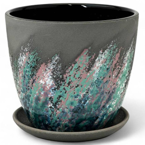 Горшок крокус живопись черн.N3 2.9л 18см купить