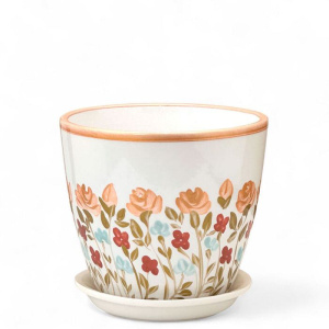 Горшок Роспись бутон прованс 0.9л 1 из 4 12см купить