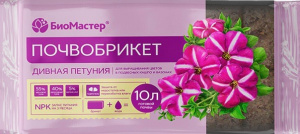 Почвобрикет Дивная петуния с гидрогелем 10л купить