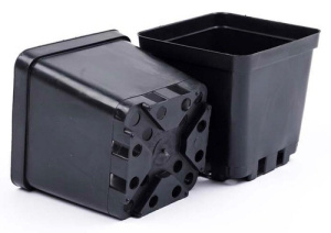 Горшок  1л 11*11*11см твердый квадр.  купить