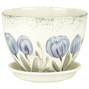 Горшок Роспись венеция подснежники 22см  купить