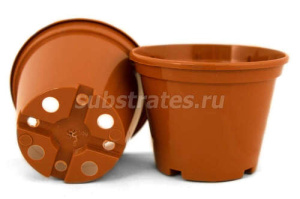 Горшок  0.28л 9*6.5 см круглый литьё терракот купить