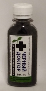 Уголь активирован."Черный доктор" 80г купить