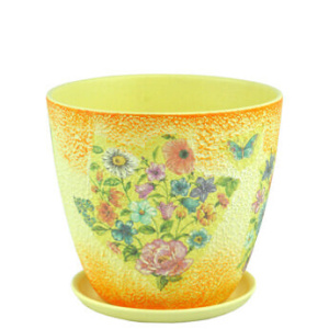 Горшок Декупаж бутон (101) 15см  купить