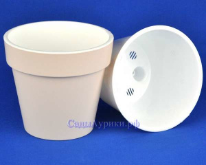 Кашпо Протея 2.3л пудра-белый купить