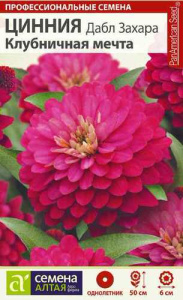 Цинния Дабл Захара Клубничная мечта  купить