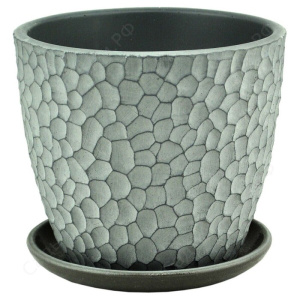 Горшок бутон манго серый N3  d14см 2.15л купить