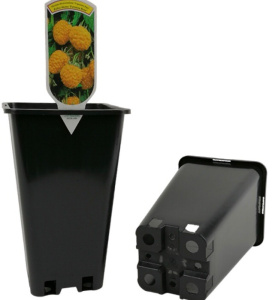 Горшок 2л высокий 12*12*20 литьевой квадратный купить