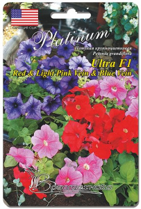 Петуния Ультра Ред &Лайт Пинк Вейн F1 Смесь купить