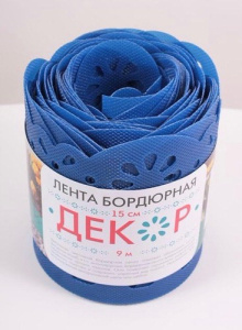 Лента Бордюрная 15см*9м Декор Синий 9м купить