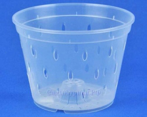 Кашпо дренаж д/орхидей 14/10,5см (прозр.) 1л купить