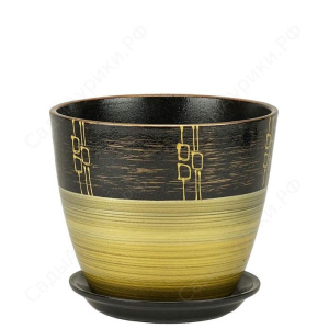 Горшок Роспись бутон ритм бронза 1.7л 15см купить