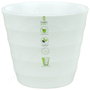 Кашпо Лаура 2.3л  бел-бел d17 h15 купить