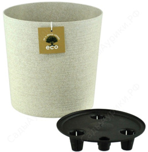 Кашпо Эко Цилиндр 5.2л слоновая кость d20 h20 купить