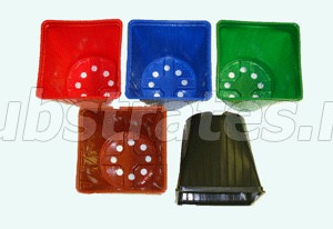 Горшок 1.6л 13*13*13  квадратный литьё черн купить