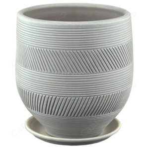 Горшок Страйп капучино овал d18h19см 3.5л купить