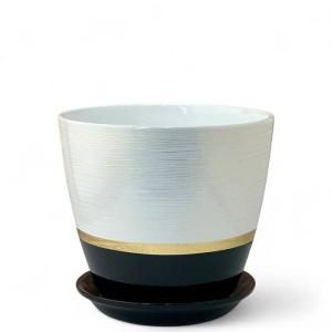 Горшок Поталь бутон эстет золото/чер. 0.9л 1 из 4-х  купить