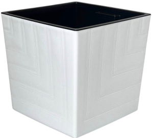 Кашпо Квадро 23.4л белый d30 h30 купить