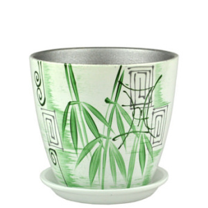 Горшок Роспись бутон бамбук 15см  купить