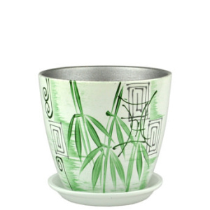 Горшок Роспись бутон бамбук 12см  купить