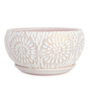 Горшок Астра плошка бел./жемч. 22см 2.8л купить