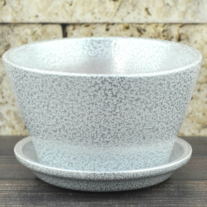 Горшок Беллита бел./сер. 12см 0.45л купить