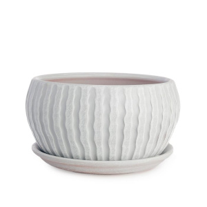 Горшок Мане серый плошка 1.7л 18см купить