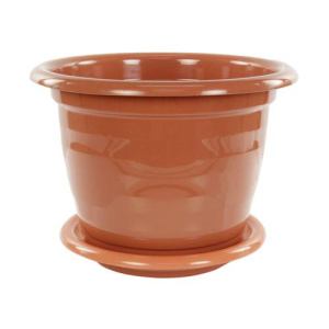 Горшок ВИОЛА 5л с поддоном корич.  м1535 купить