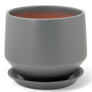 Горшок Глянец диана мат.серый d18/h18см купить