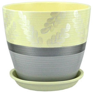 Горшок Роспись бутон дижон желт. 5л 21см купить