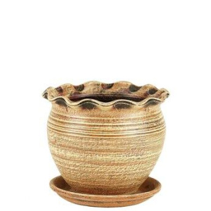 Горшок Кантри чугунок беж. 16см  купить