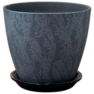 Горшок Роспись бутон шелк графит 5л 21см купить