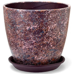 Горшок Роспись бутон яшма лиловый 5л 21см купить