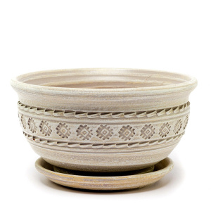 Горшок Кружева капучино миска 1.5л d19h10см купить