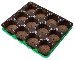 Набор для расссады (лоток) 12 ячеек с торфотаблетками  d 41мм/44  купить