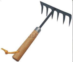 Грабли 6 зубьев с деревянной ручкой купить