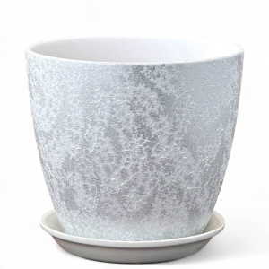 Горшок Роспись бутон шелк белый 3.2л 18см купить