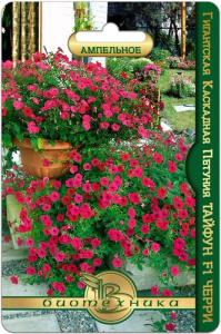 Петуния Тайфун F1 Черри гигантская каскадная   купить