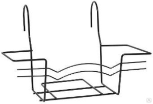 Держатель для балконного ящика 50 см черный купить