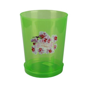 Горшок цв. для ОРХИДЕИ 3,5л с поддоном зеленый  м1455 купить