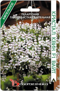 Пеларгония плющелистная ампельная Кристал Квин F1 Вайт купить