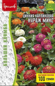Цинния Кураж Микс карликовая (H.Courage Mix)  купить