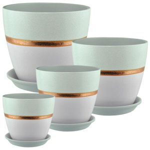 Горшок Паталь бутон эстет бронза/пудра 0.9л 1 из 4-х купить